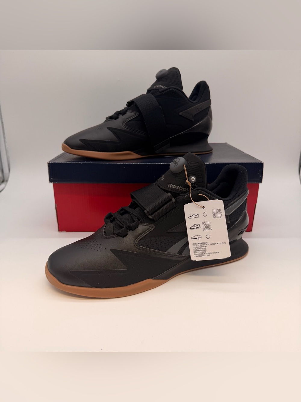 Reebok Legacy Lifter III Pump Weightlifting Shoes Black Gum Men’s 12 New